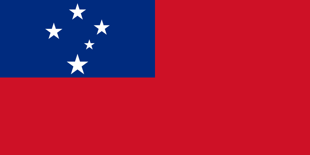 Samoa Flag Color Codes