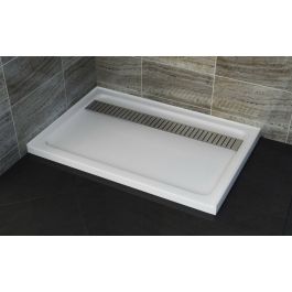 SHOWER BASE WITH STAINLESS STEEL GRATE 1200x900 SMC LOW PROFILE